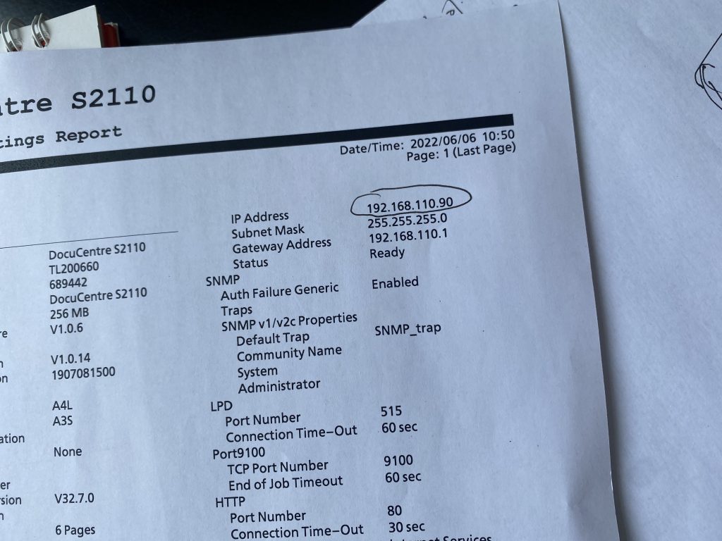 图片[2],富士施乐 S2110网络打印机IP地址设置方法附驱动下载,老王弱电